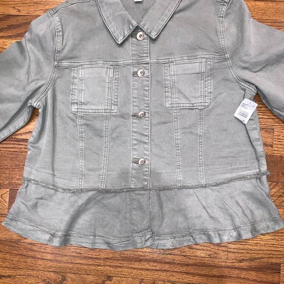 Tribal Jeans Jacket w/ Ruffle Details (Size:M) - Picture 5 of 8